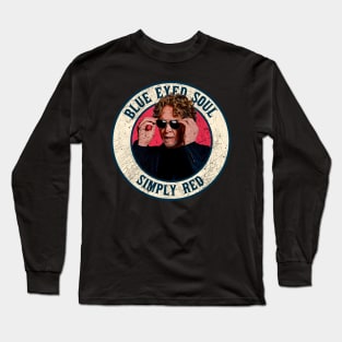 Retro Style Fan Art Design Simply Red // Blue Eyed Soul Long Sleeve T-Shirt